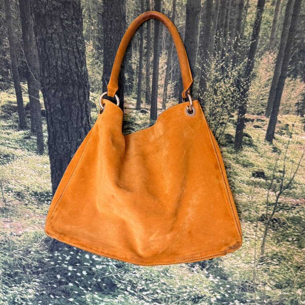 Mark & Graham Mustard Suede Handbag